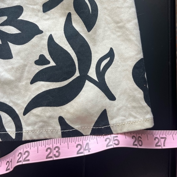 Vintage Y2K B. Smart Black and Cream Floral Strapless A-Line Dress size 11/12π - Picture 9 of 13